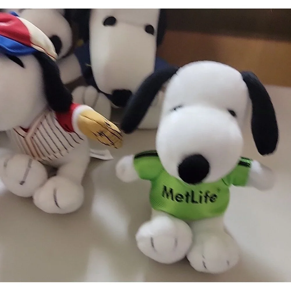 2011 Snoopy‎ Plush Toy Lot Metlife Dressed up Baseball July 4th Camo etc..